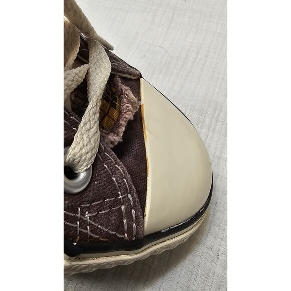 Vtg Converse Limited Edition Chuck Taylor Low Top Sneakers Patched Distressed W8 - Picture 8 of 11